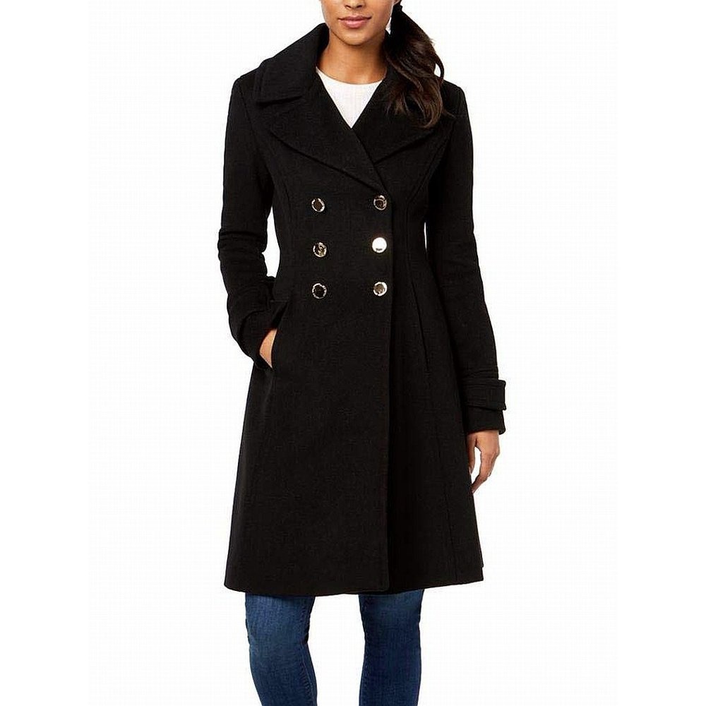Ivanka Trump Women’s Wool Dress Coat Gold Hardware